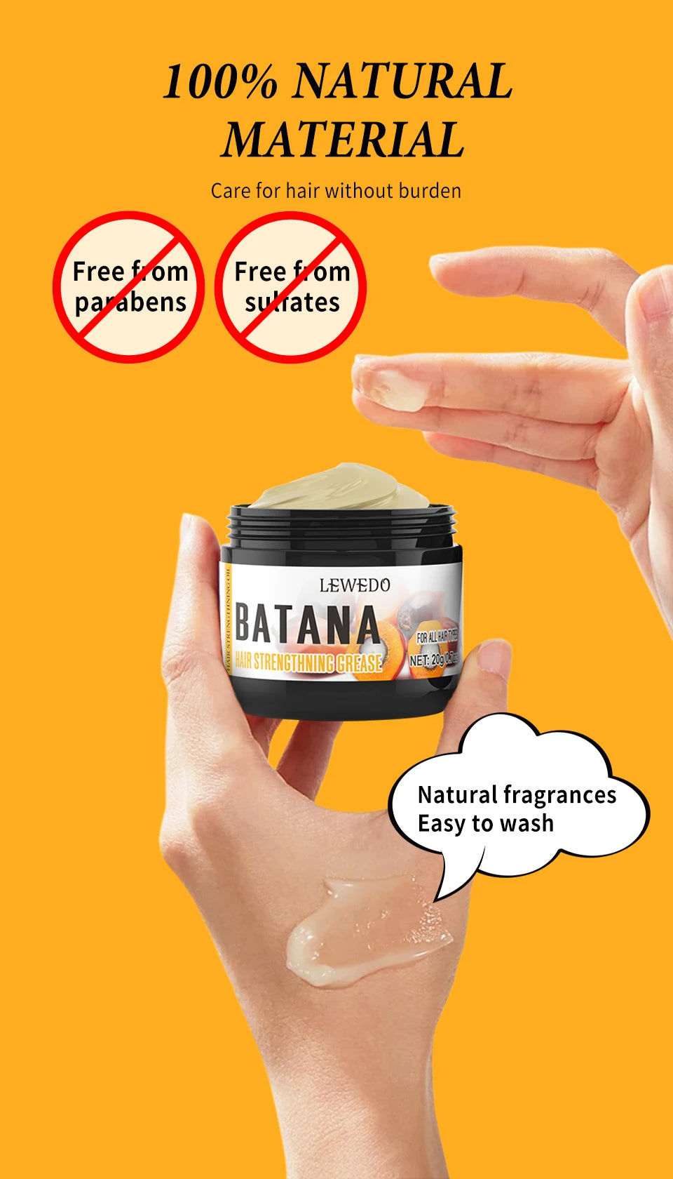 Natural Batana Oil African Hair Growth Oil for Healthy Hair 100% Batana Promotes Hair Wellness for Hair Care Regrowth Enhances