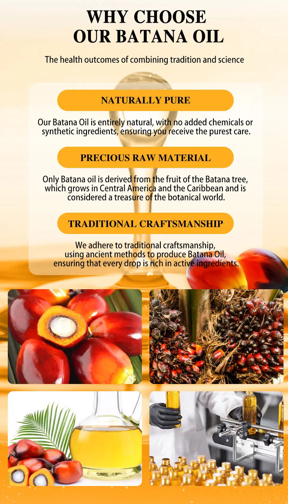 Natural Batana Oil African Hair Growth Oil for Healthy Hair 100% Batana Promotes Hair Wellness for Hair Care Regrowth Enhances