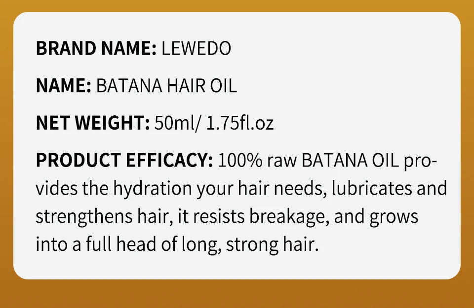 Natural Batana Oil African Hair Growth Oil for Healthy Hair 100% Batana Promotes Hair Wellness for Hair Care Regrowth Enhances