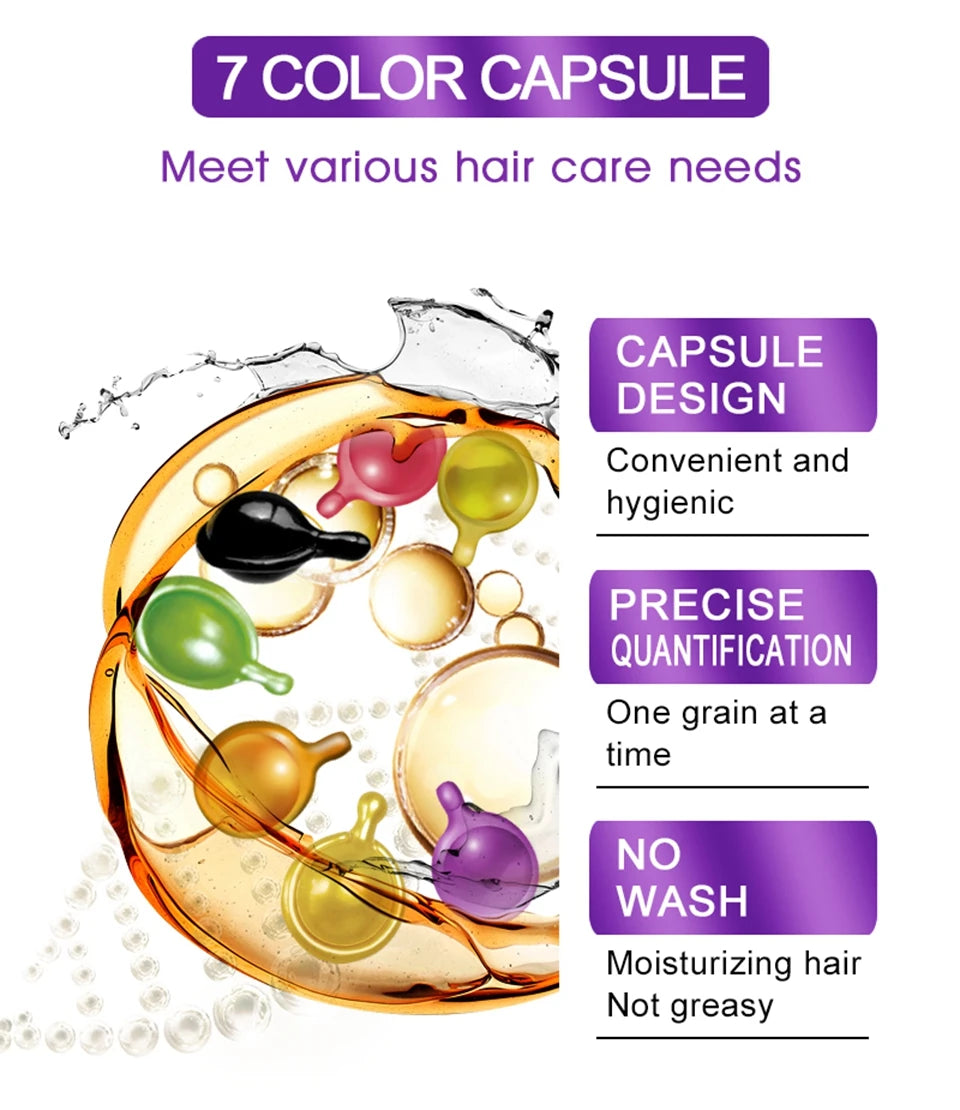 Sevich Smooth Silky Hair Vitamin Capsule Keratin Complex Oil Hair Care Repair Damaged Hair Serum Anti-Loss Moroccan Hair Oil