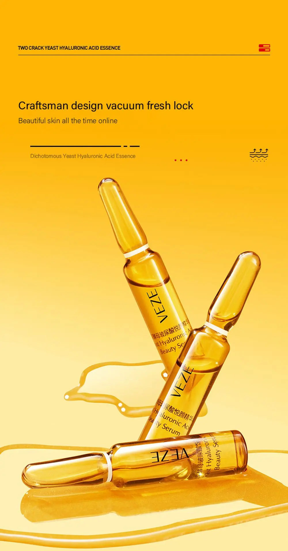 60PCS Saccharomyces Face Serum