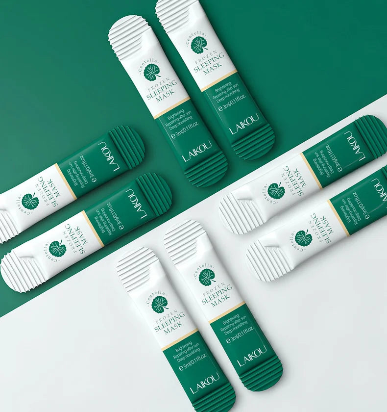 100 pcs LAIKOU Moisturizing Sleeping Mask Sakura Snail Seaweed Centella Face Mask Tendering & Nourishing Oil-control Skin Care