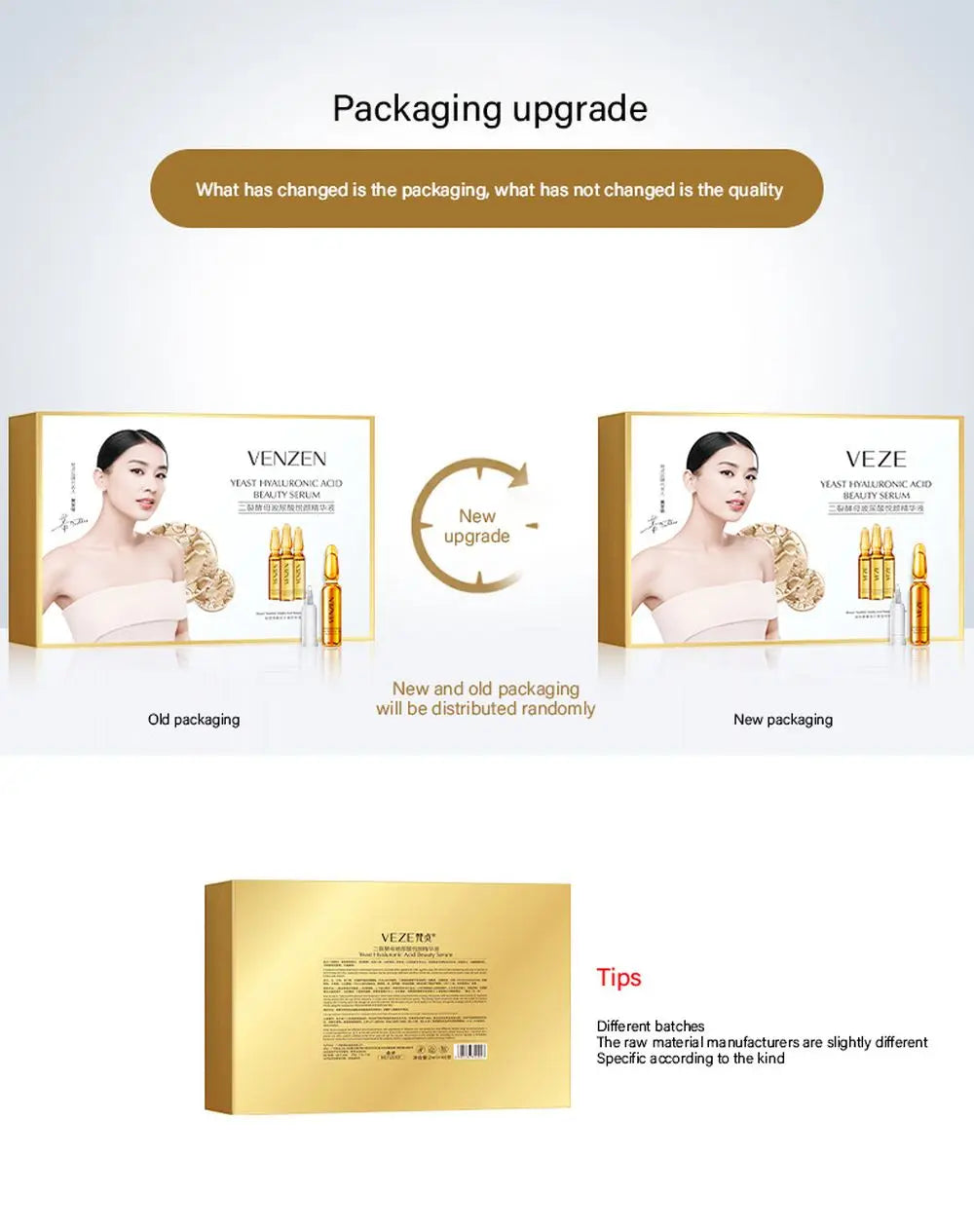 60PCS Saccharomyces Face Serum