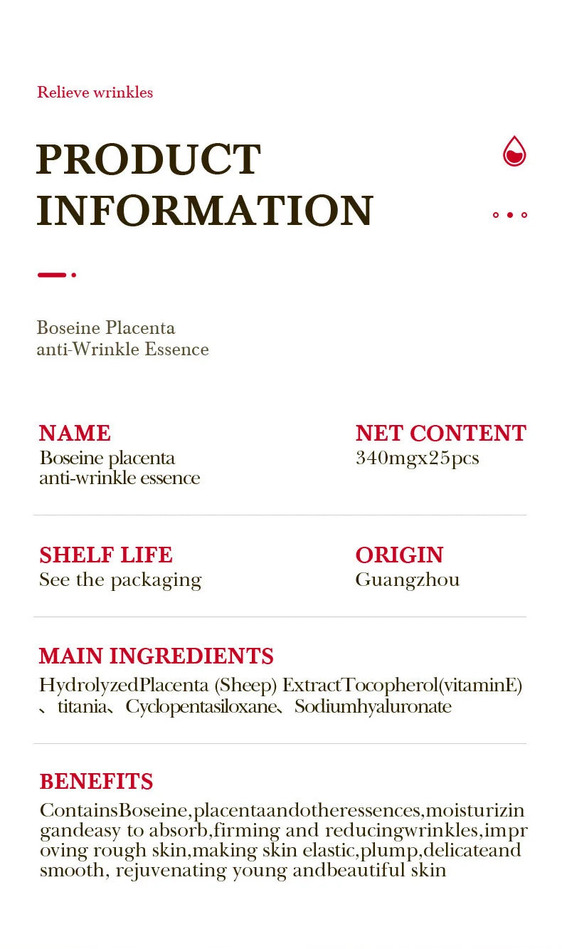 Boseine Placenta  25pcs Serum