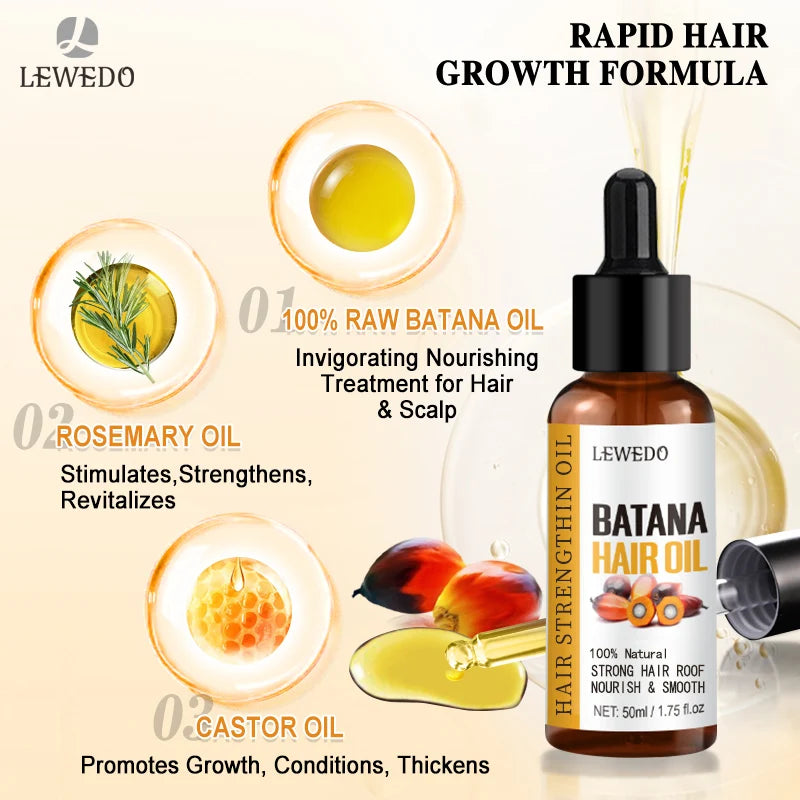 Natural Batana Oil African Hair Growth Oil for Healthy Hair 100% Batana Promotes Hair Wellness for Hair Care Regrowth Enhances