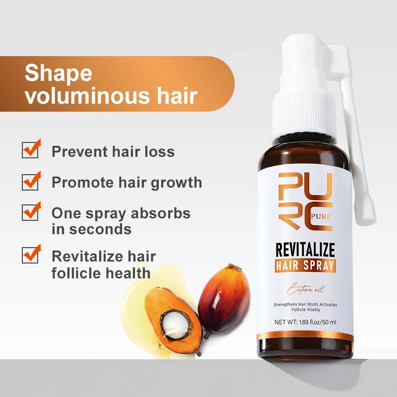 PURC Batana Oil Hair Growth Spray Hair Care Anti Hair Loss Fast Regrowth Nourish Spray Rosemary Oil Biotin Hair Grow Products