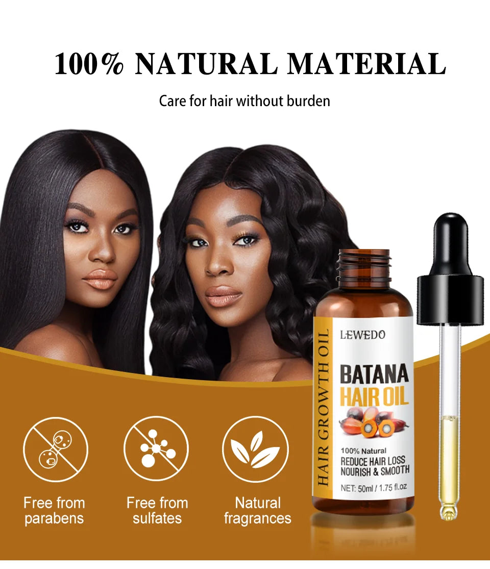 Natural Batana Oil African Hair Growth Oil for Healthy Hair 100% Batana Promotes Hair Wellness for Hair Care Regrowth Enhances