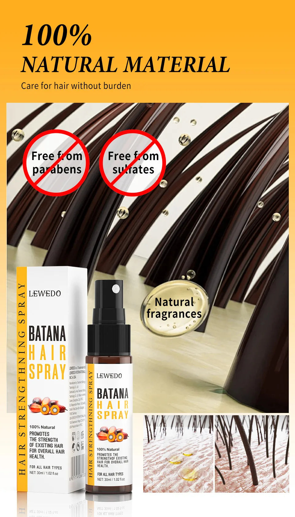 Natural Batana Oil African Hair Growth Oil for Healthy Hair 100% Batana Promotes Hair Wellness for Hair Care Regrowth Enhances