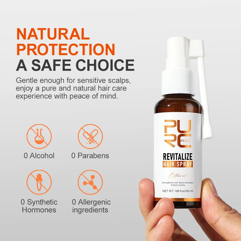 PURC Batana Oil Hair Growth Spray Hair Care Anti Hair Loss Fast Regrowth Nourish Spray Rosemary Oil Biotin Hair Grow Products