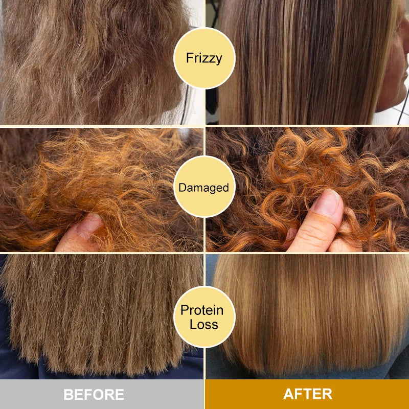 PURC Protein Hair Mask Keratin Damage Repair Frizz Dry Smoothing Treatment Cream Straighten Shiny Moisturizing Hair Care Product