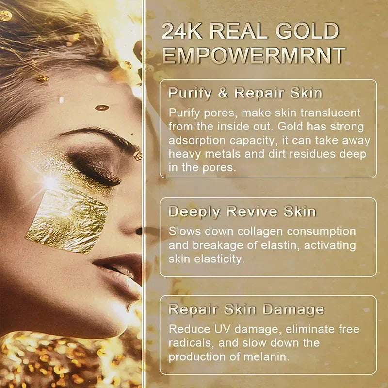 24K Gold Peel Off Blackhead Mask,Gold Facial Mask Deep Cleansing Great Face Skin Care