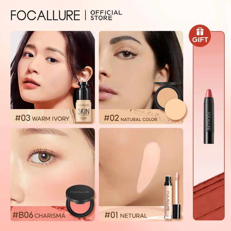 FOCALLURE 4 Pcs Makeup Set