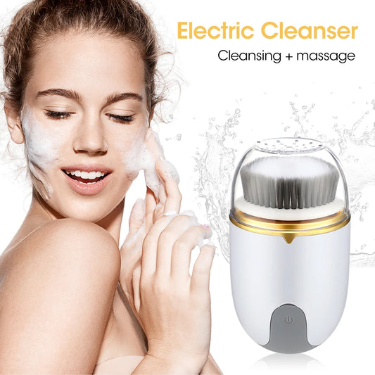 Electric Facial Cleaner 2 Modes Face Cleansing Brush Wash Machine Spa Skin Care Massager Blackhead Cleaning Facial Cleanser Tool