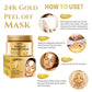 24K Gold Peel Off Blackhead Mask,Gold Facial Mask Deep Cleansing Great Face Skin Care