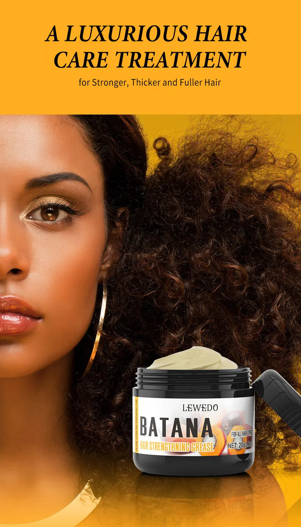 Natural Batana Oil African Hair Growth Oil for Healthy Hair 100% Batana Promotes Hair Wellness for Hair Care Regrowth Enhances