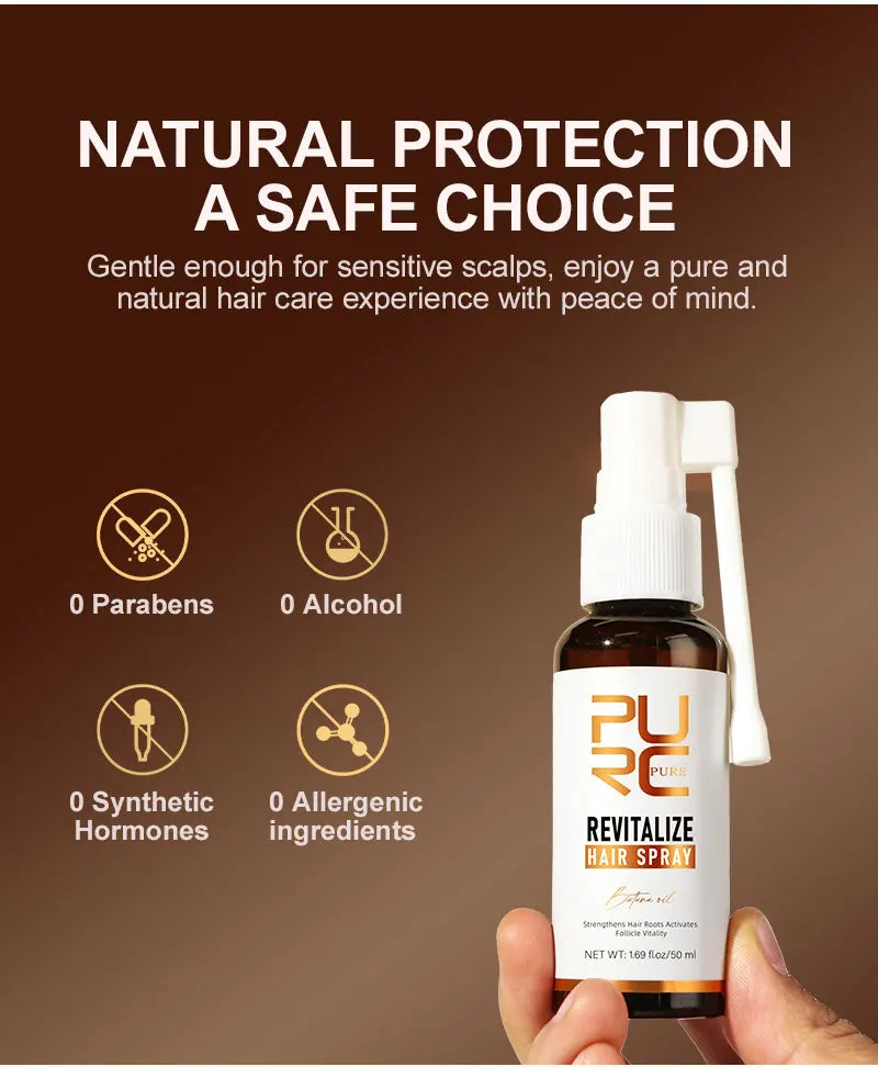 PURC Batana Oil Hair Growth Spray Hair Care Anti Hair Loss Fast Regrowth Nourish Spray Rosemary Oil Biotin Hair Grow Products