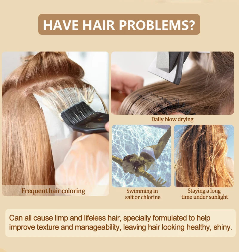 PURC Magical Repair Hair Mask Damage Restore Soft Smoothing Keratin Straightening Argan Oil Scalp Treatment Hair Care