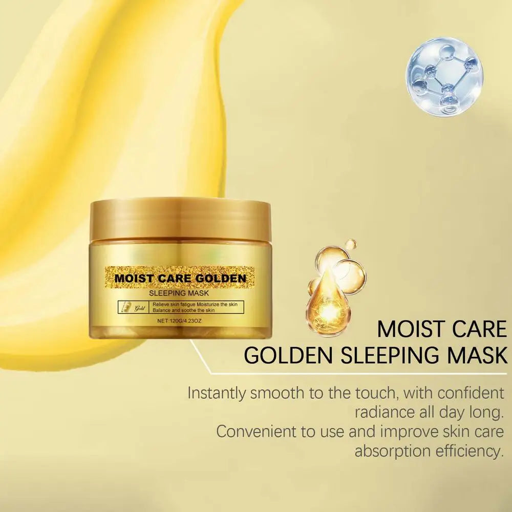 1pcs Gold Peel Off Facial Mask Deep Cleanser Hydrating Anti Aging Skin Brightening Gel sleeping Mask 120g