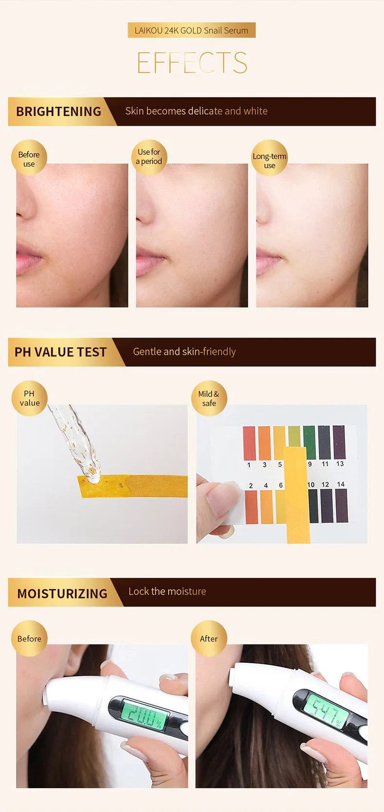 LAIKOU 100ml 24K Gold Serum