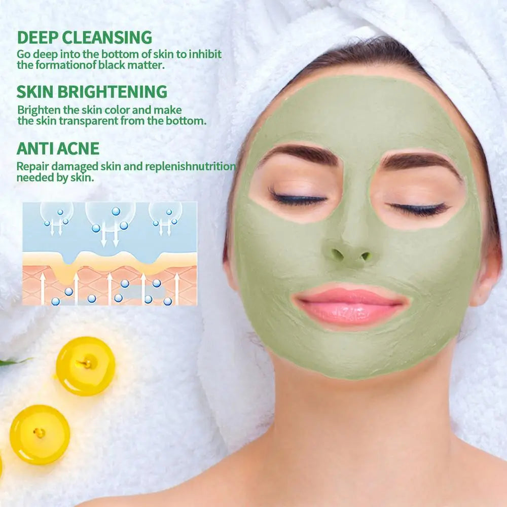 Moisturizing Clay Face Cover Mugwort Facial Acne Removing Mud Mask Cleaning facial mask Shrink pores moisturize control oil