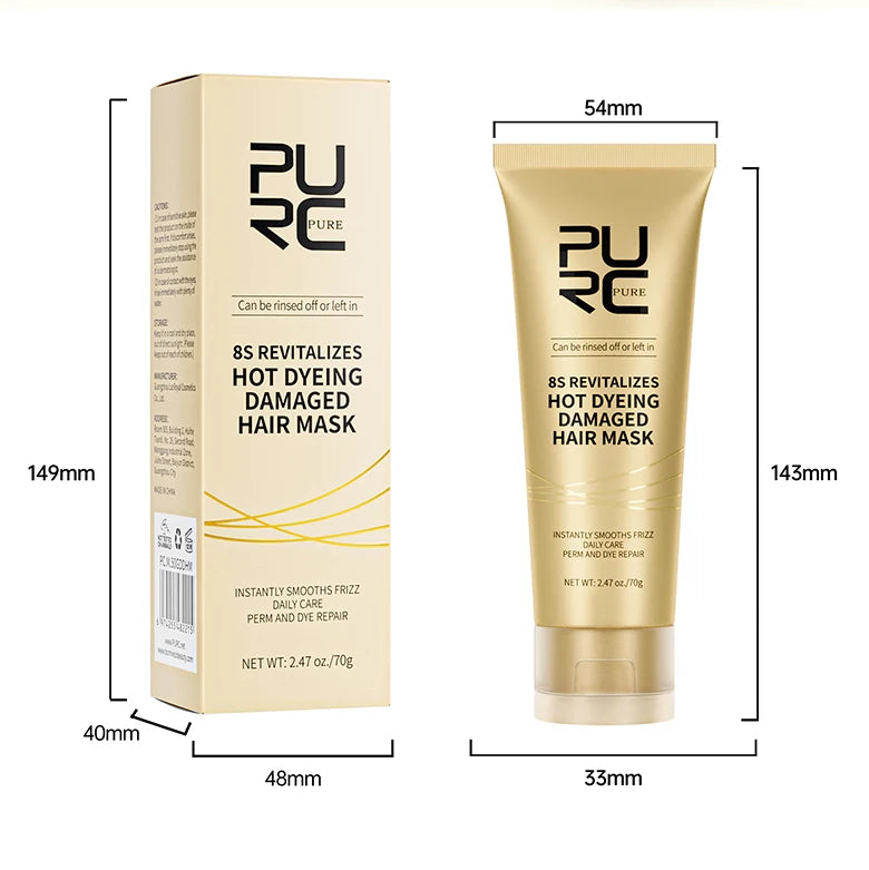 PURC Protein Hair Mask Keratin Damage Repair Frizz Dry Smoothing Treatment Cream Straighten Shiny Moisturizing Hair Care Product