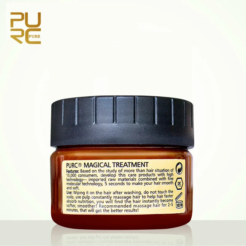 PURC Magical Repair Hair Mask Damage Restore Soft Smoothing Keratin Straightening Argan Oil Scalp Treatment Hair Care