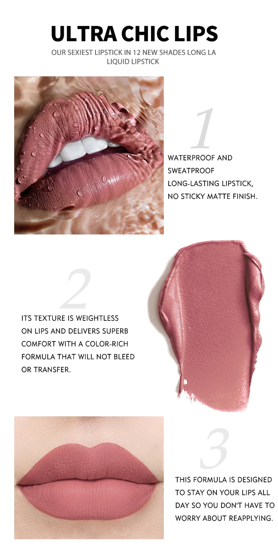 HANDAIYAN 12 Color Matte Liquid Lipstick