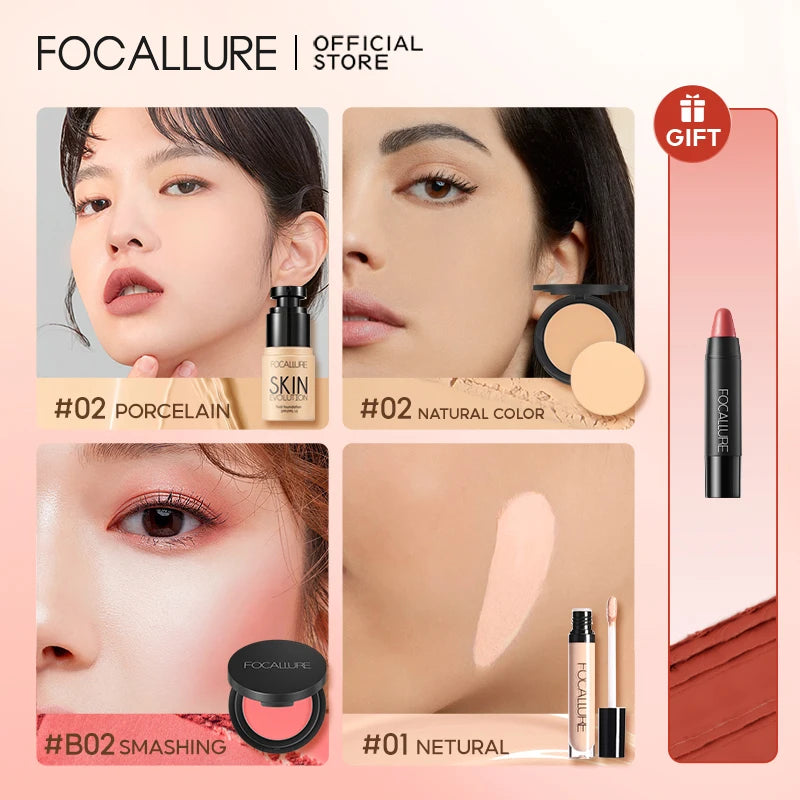 FOCALLURE 4 Pcs Makeup Set