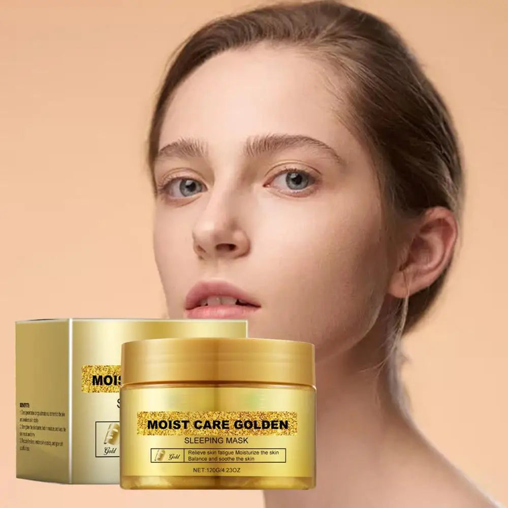 1pcs Gold Peel Off Facial Mask Deep Cleanser Hydrating Anti Aging Skin Brightening Gel sleeping Mask 120g