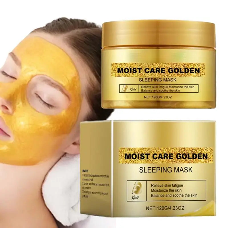 1pcs Gold Peel Off Facial Mask Deep Cleanser Hydrating Anti Aging Skin Brightening Gel sleeping Mask 120g