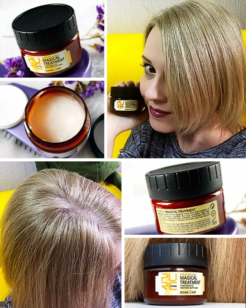 PURC Magical Repair Hair Mask Damage Restore Soft Smoothing Keratin Straightening Argan Oil Scalp Treatment Hair Care