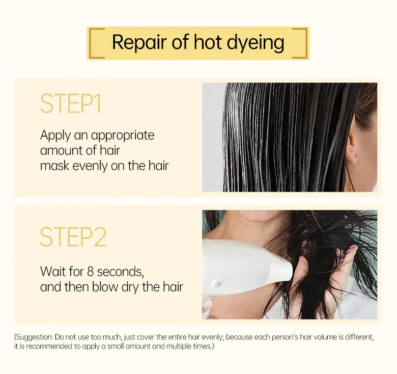 PURC Protein Hair Mask Keratin Damage Repair Frizz Dry Smoothing Treatment Cream Straighten Shiny Moisturizing Hair Care Product