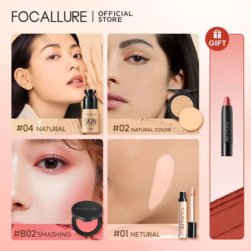 FOCALLURE 4 Pcs Makeup Set