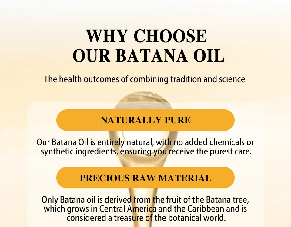 Natural Batana Oil African Hair Growth Oil for Healthy Hair 100% Batana Promotes Hair Wellness for Hair Care Regrowth Enhances