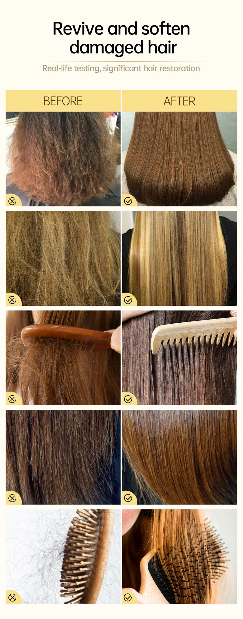 PURC Protein Hair Mask Keratin Damage Repair Frizz Dry Smoothing Treatment Cream Straighten Shiny Moisturizing Hair Care Product