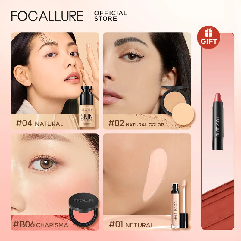 FOCALLURE 4 Pcs Makeup Set