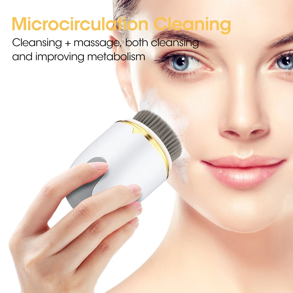 Electric Facial Cleaner 2 Modes Face Cleansing Brush Wash Machine Spa Skin Care Massager Blackhead Cleaning Facial Cleanser Tool