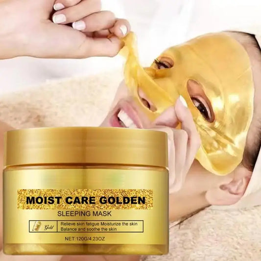 1pcs Gold Peel Off Facial Mask Deep Cleanser Hydrating Anti Aging Skin Brightening Gel sleeping Mask 120g