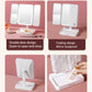 Tri-Fold LED Makeup Mirror 3 Tone Lights