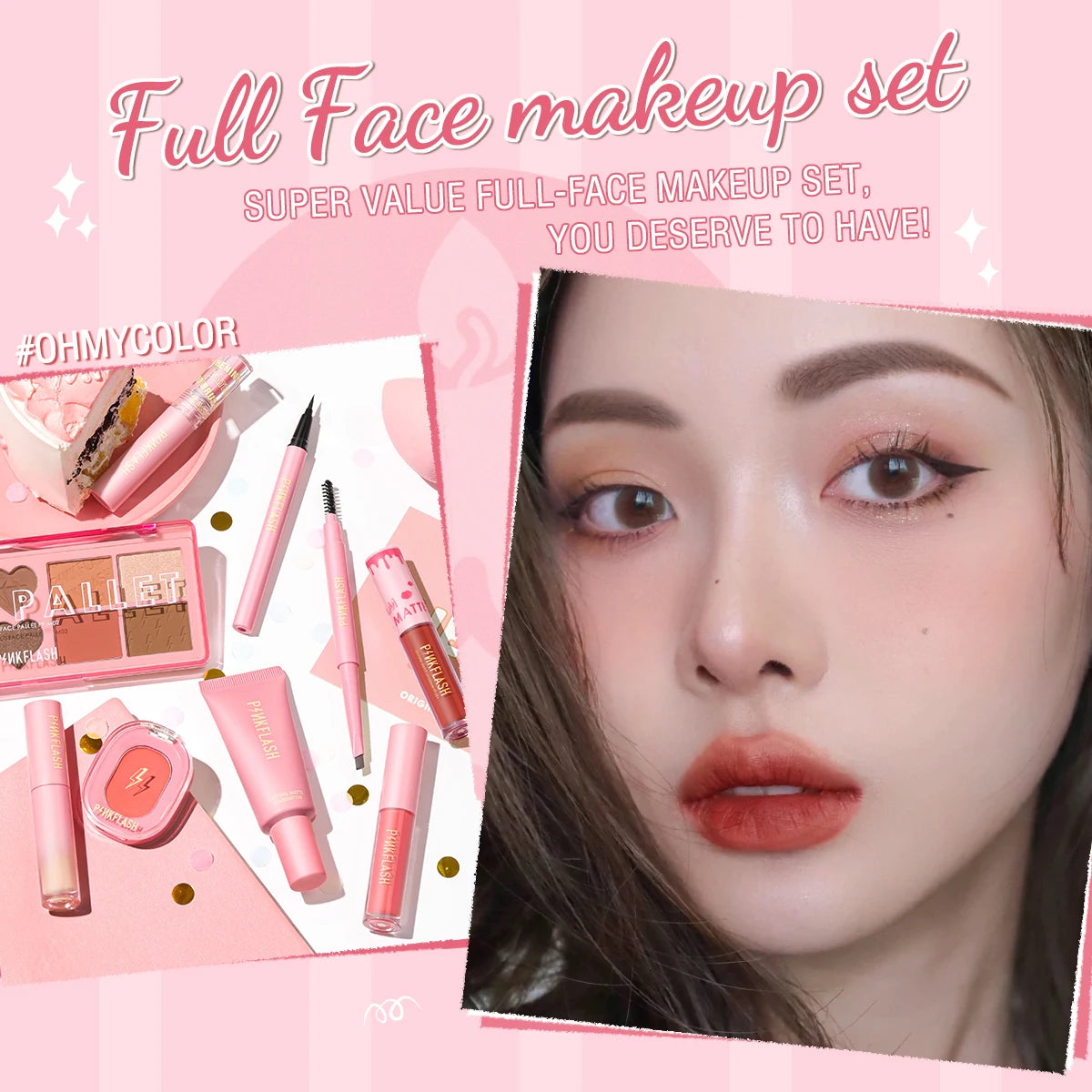 PINKFLASH 1 Anniversary Full Face Makeup