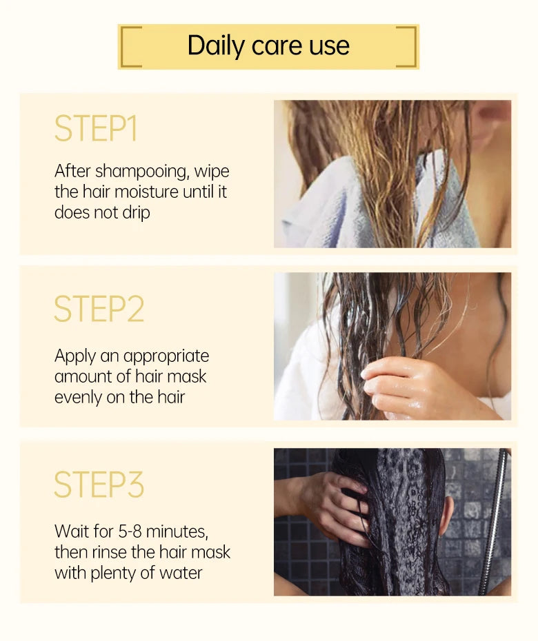 PURC Protein Hair Mask Keratin Damage Repair Frizz Dry Smoothing Treatment Cream Straighten Shiny Moisturizing Hair Care Product