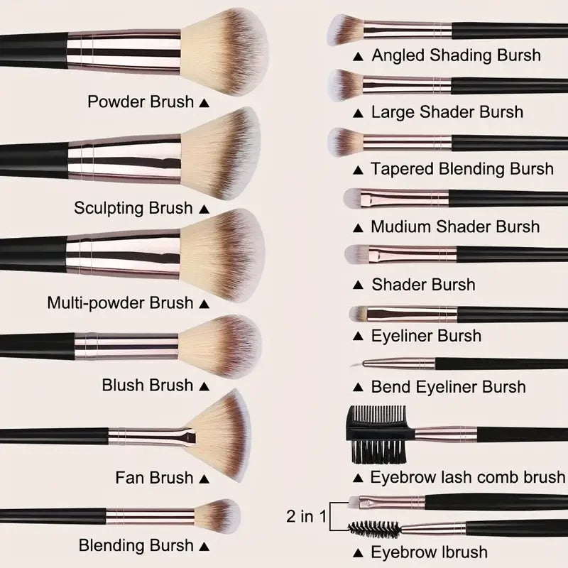 3-20PCS Makeup Brushes Set