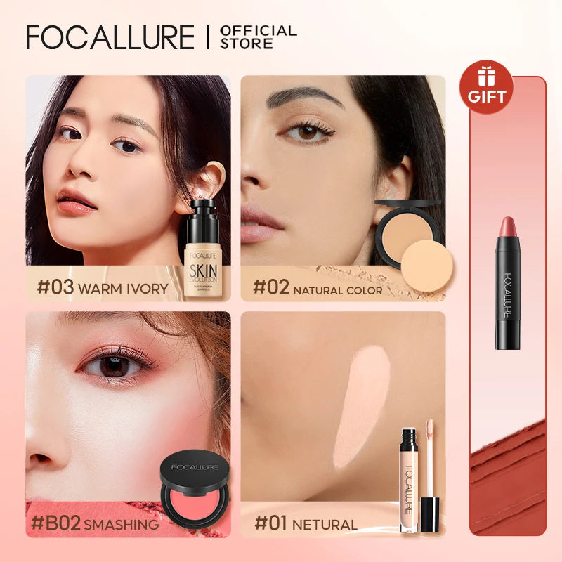 FOCALLURE 4 Pcs Makeup Set