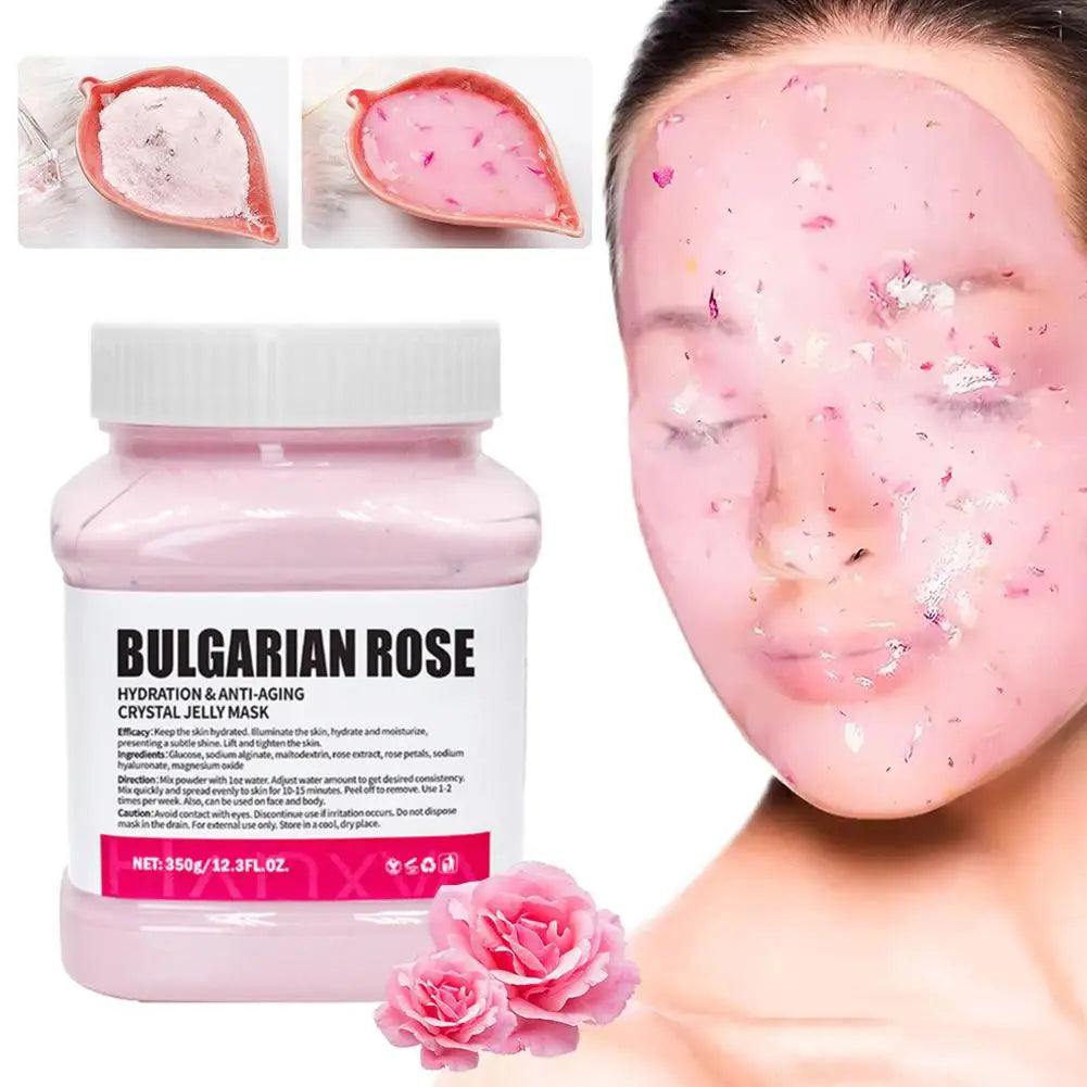 Jelly Mask for Facial Professional Rose Smooth Face Mask Skin Care, Hydrated Nourished Hydro Jelly Mask Powder,Gel Peel Off W7M5