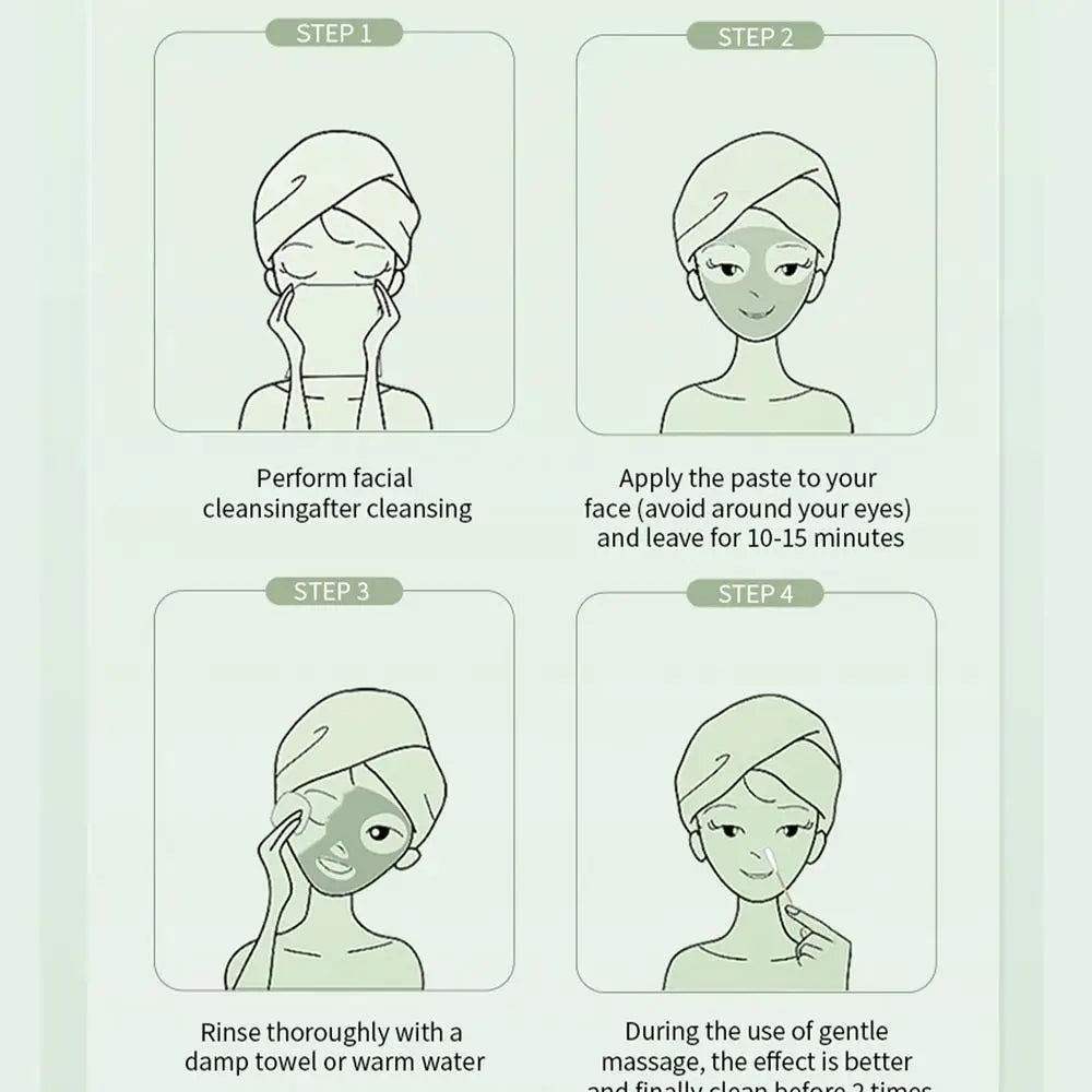 Moisturizing Clay Face Cover Mugwort Facial Acne Removing Mud Mask Cleaning facial mask Shrink pores moisturize control oil