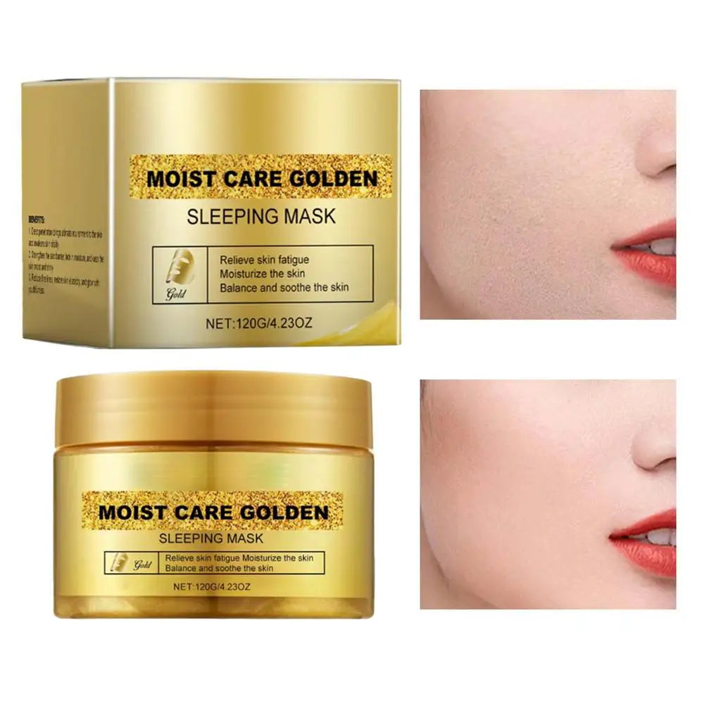 1pcs Gold Peel Off Facial Mask Deep Cleanser Hydrating Anti Aging Skin Brightening Gel sleeping Mask 120g