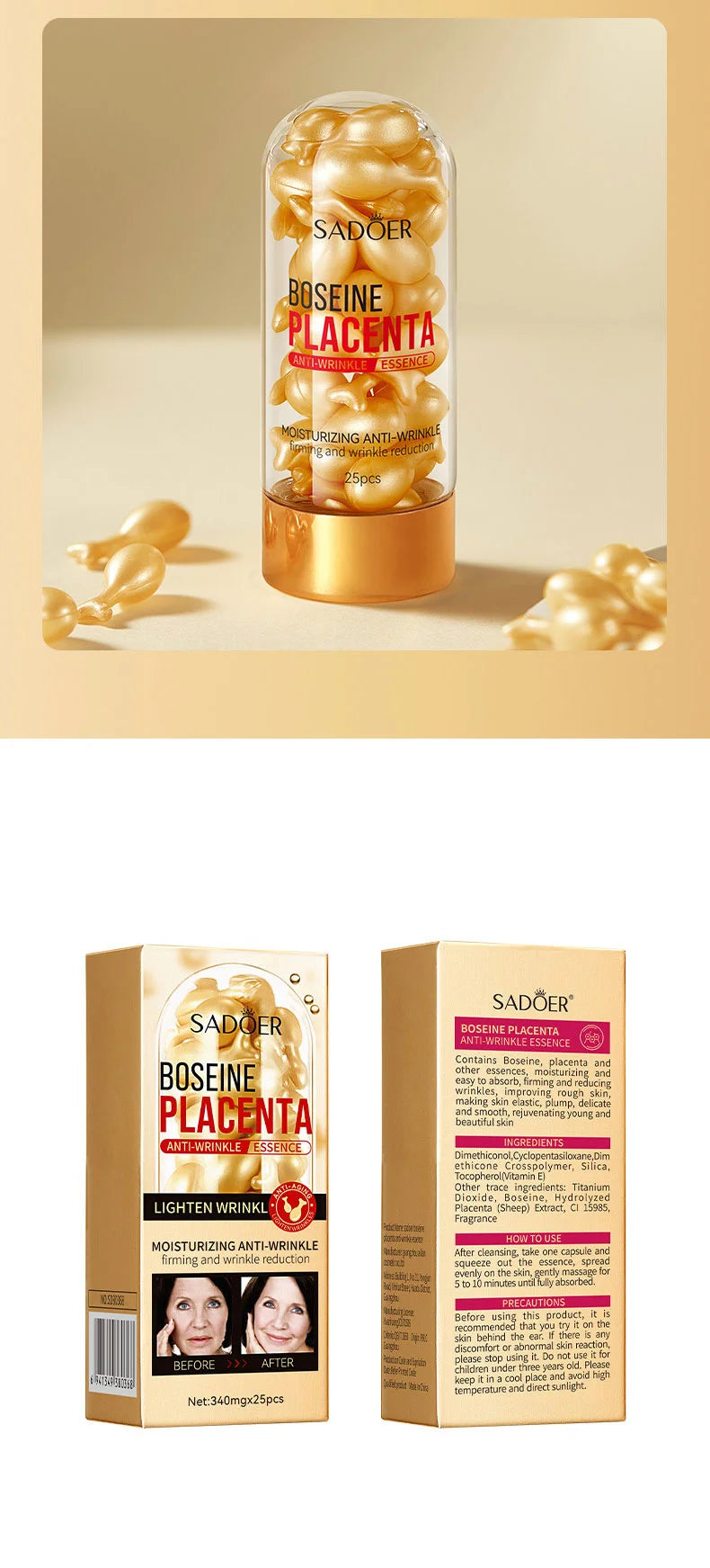 Boseine Placenta  25pcs Serum