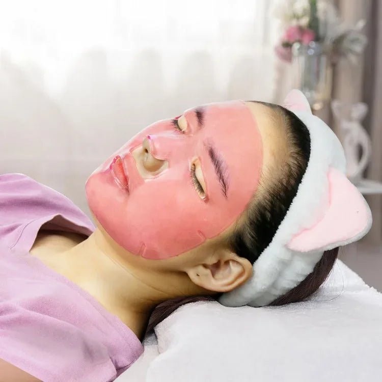 10pcs Collagen Gold Crystal Face Masks Beauty Skin Care Big Face Mask Firming Hydrating Moisturizing Facial Mask for Face Care