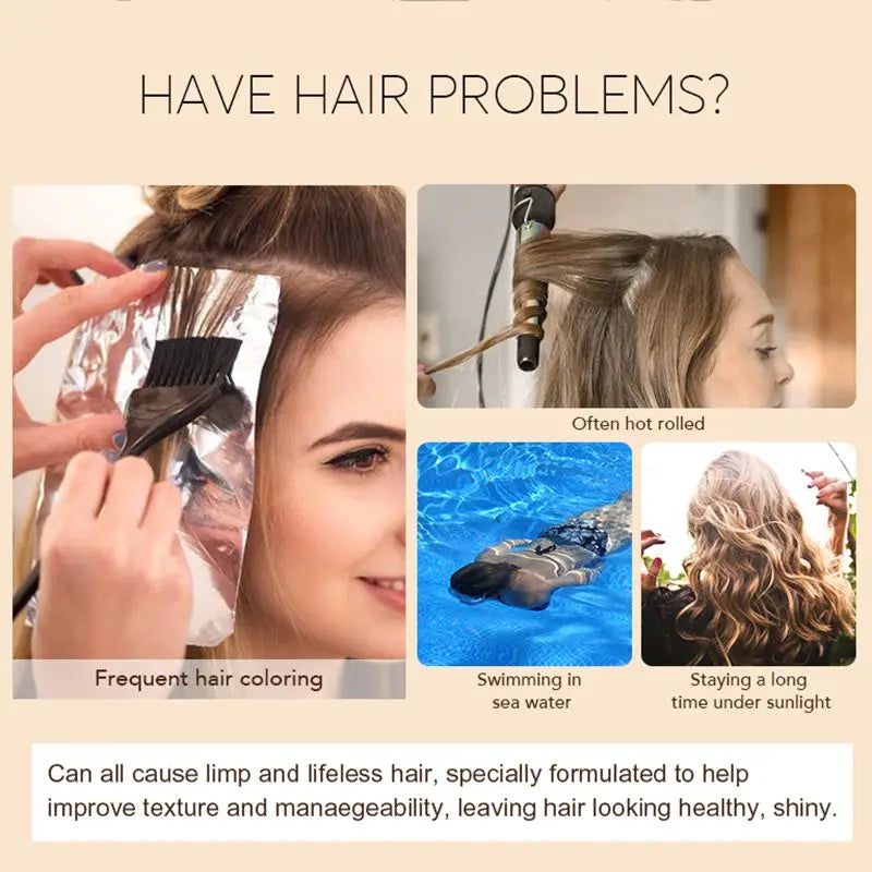PURC Magical Repair Hair Mask Damage Restore Soft Smoothing Keratin Straightening Argan Oil Scalp Treatment Hair Care